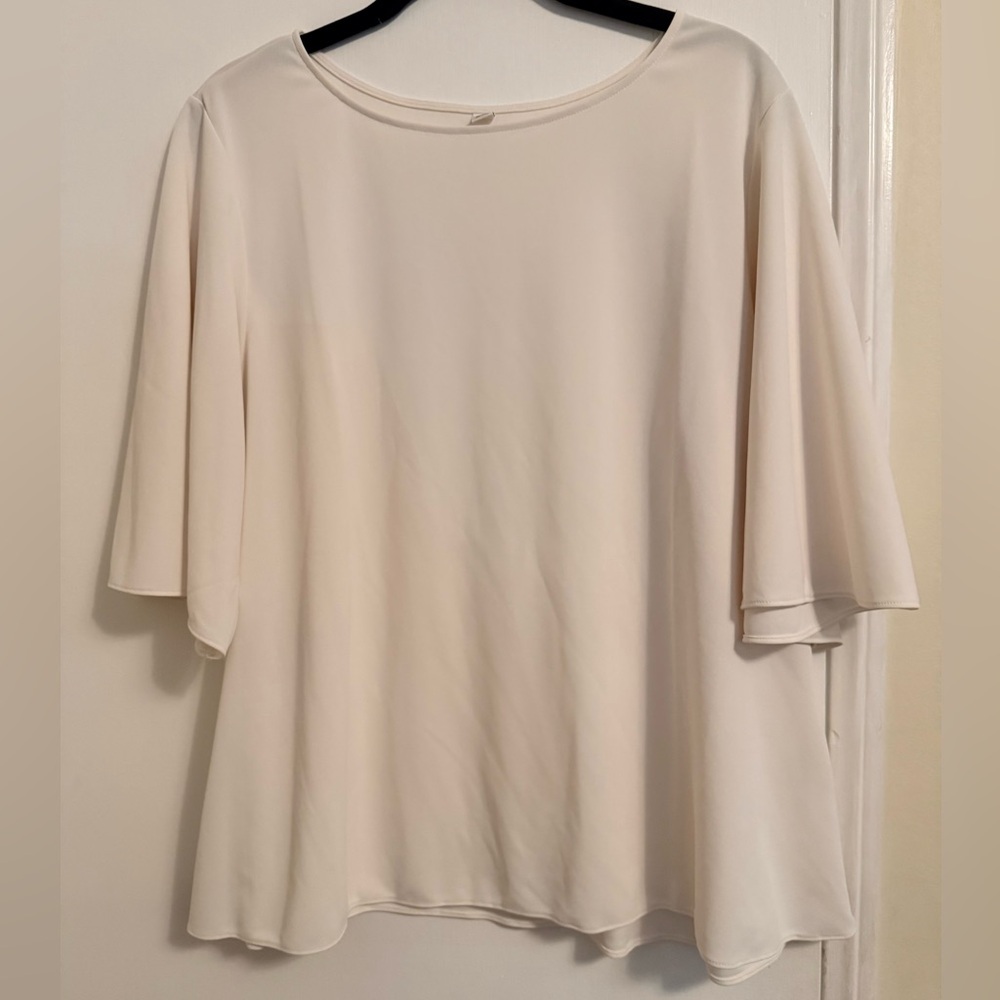 Uniqlo Off-White Boatneck Tunic Top